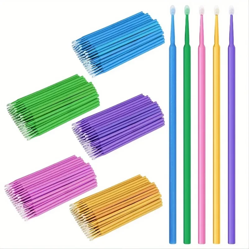 100Pcs/ Micro Cotton Swabs For Eyelash Extension, Nail Art, Makeup, Wireless Earphones 100Pcs/ Micro Cotton Swabs For Eyelash Extension, Nail Art, Makeup, Wireless Earphones