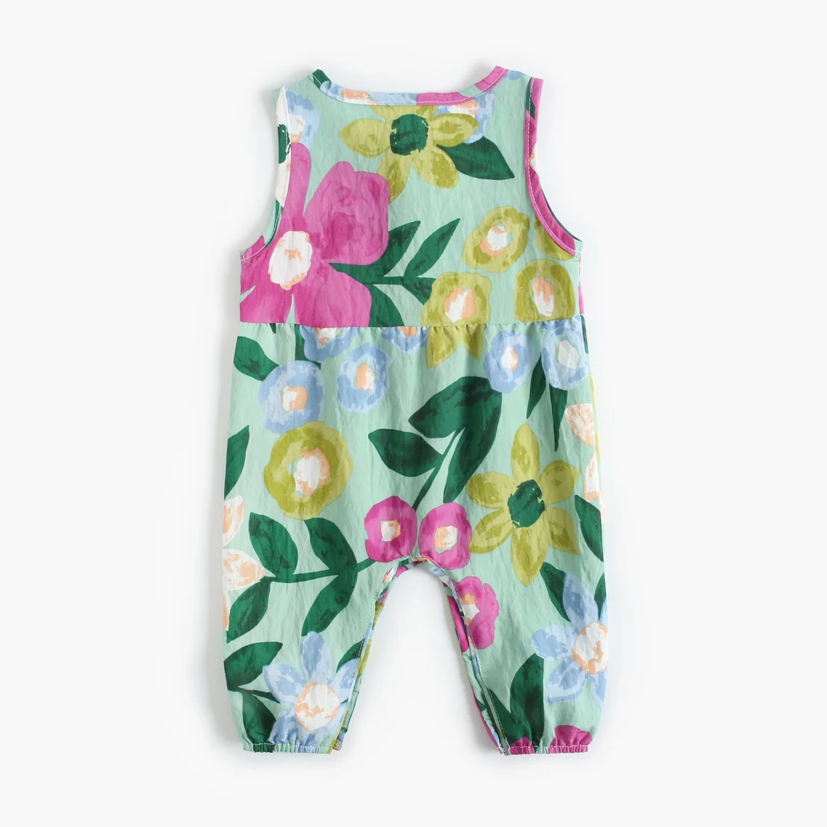 Baby Girls Sleeveless Cotton Romper