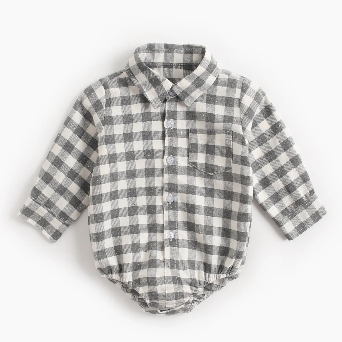 Long Sleeve Plaid Cotton Baby Boys Bodysuits Long Sleeve Plaid Cotton Baby Boys Bodysuits