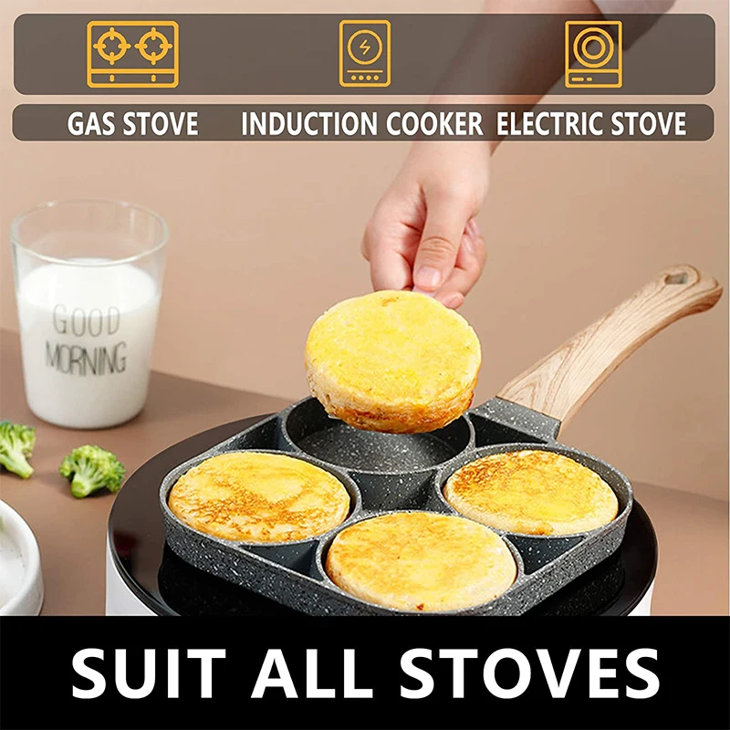 2/4-Hole Frying Pan Omelet / Pancake / Breakfast Maker