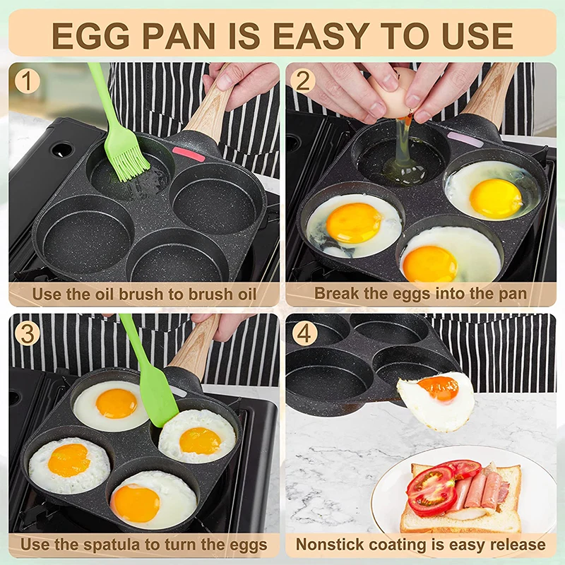2/4-Hole Frying Pan Omelet / Pancake / Breakfast Maker