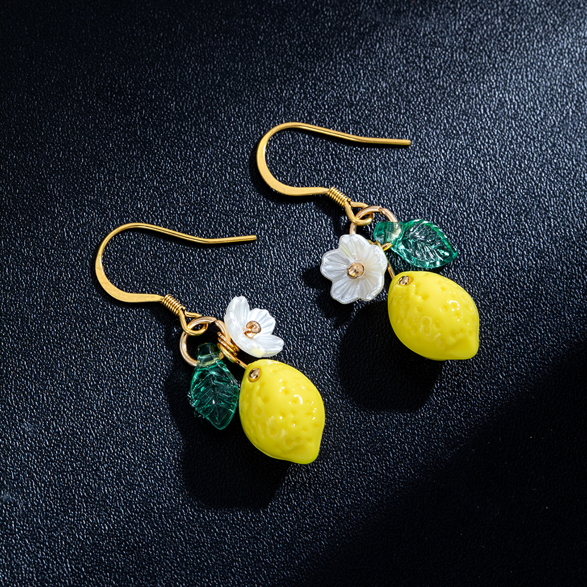 Women's Lemon Fruit Dangle Earrings Women's Lemon Fruit Dangle Earrings