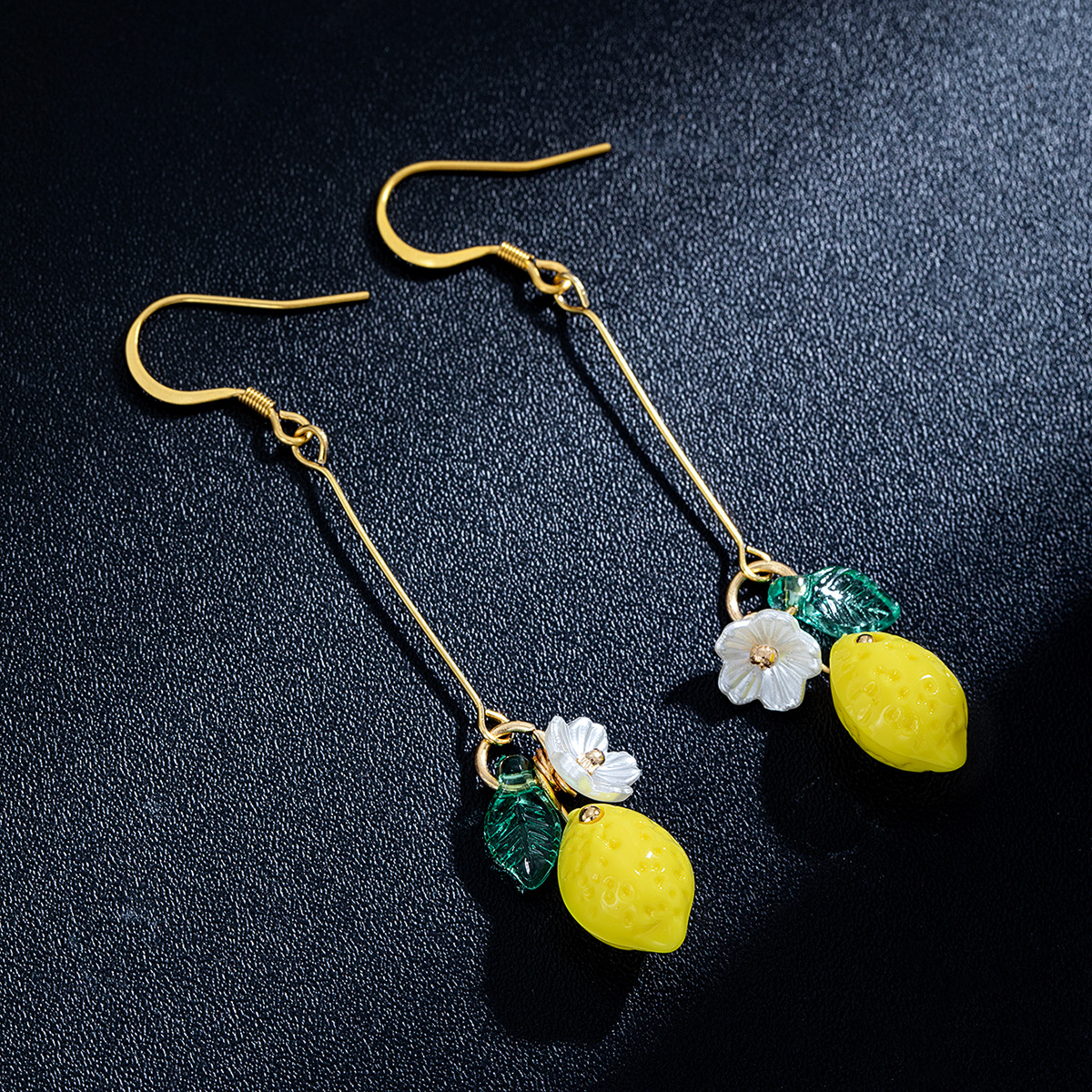 Women's Lemon Fruit Dangle Earrings Women's Lemon Fruit Dangle Earrings