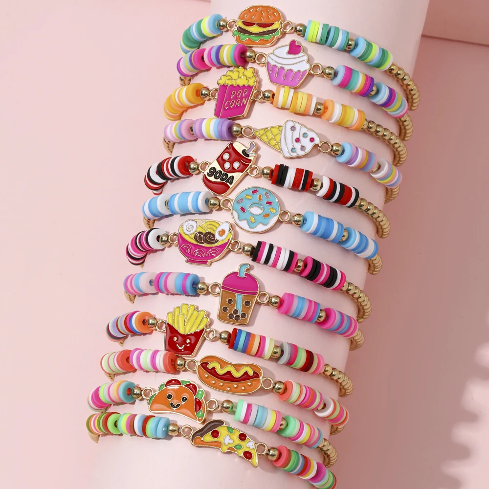 12Pcs/ Unicorn Cat Flower Charm Elastic Beaded Bracelets 12Pcs/ Unicorn Cat Flower Charm Elastic Beaded Bracelets