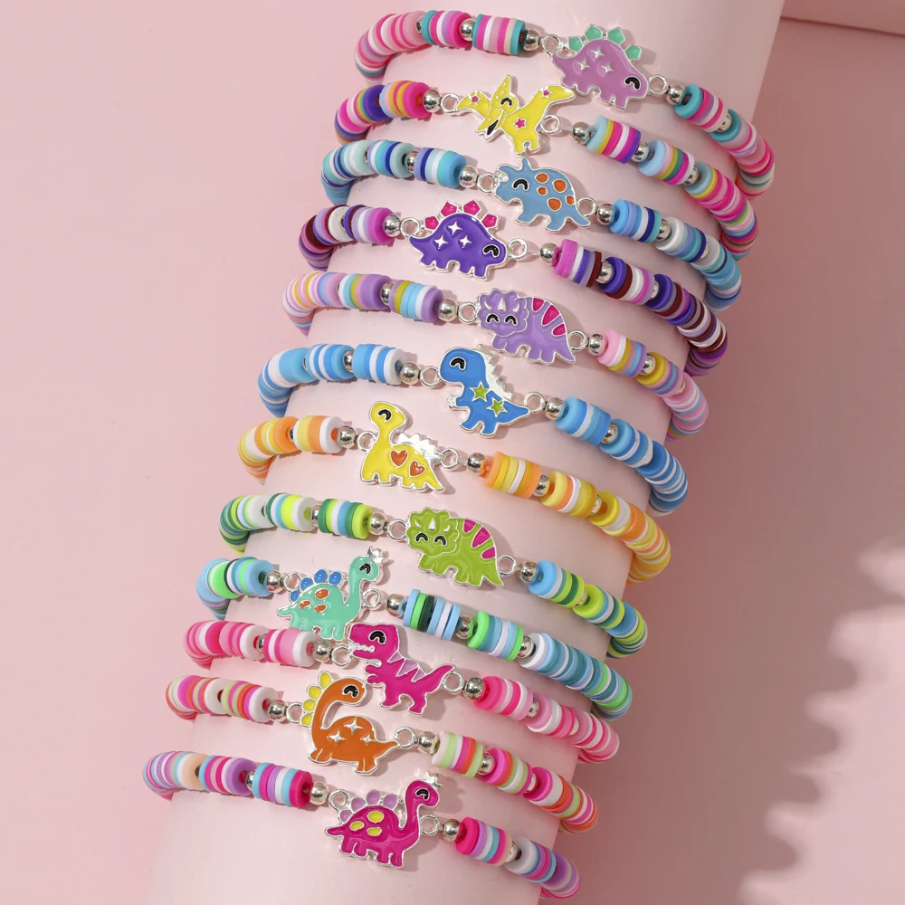 12Pcs/ Unicorn Cat Flower Charm Elastic Beaded Bracelets 12Pcs/ Unicorn Cat Flower Charm Elastic Beaded Bracelets
