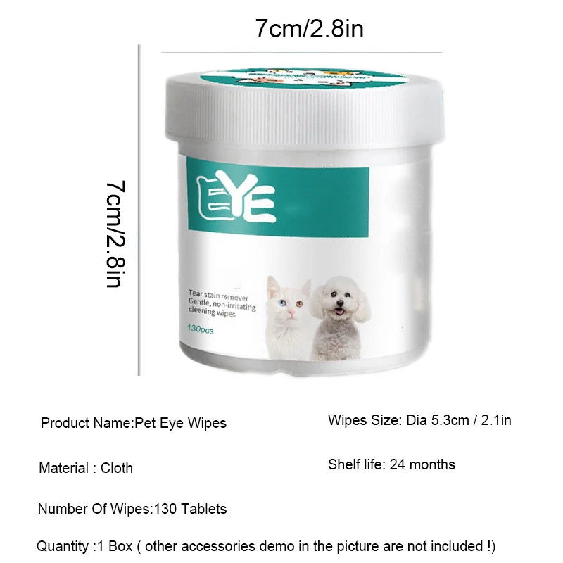 Pet Eye Wipes Cats And Dogs / 130 Wipes