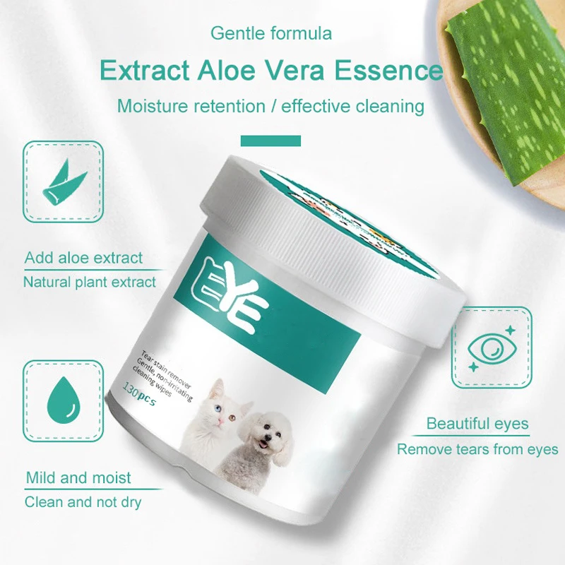 Pet Eye Wipes Cats And Dogs / 130 Wipes