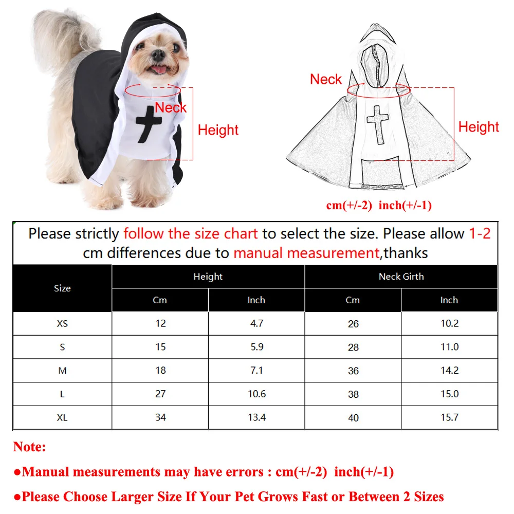 Funny Halloween Cat Cosplay Costumes Dress Up Party Kitten Jesus Nun Clothes for Small Medium Dogs Cats Puppy Pet Accessories Funny Halloween Cat Cosplay Costumes Dress Up Party Kitten Jesus Nun Clothes for Small Medium Dogs Cats Puppy Pet Accessories