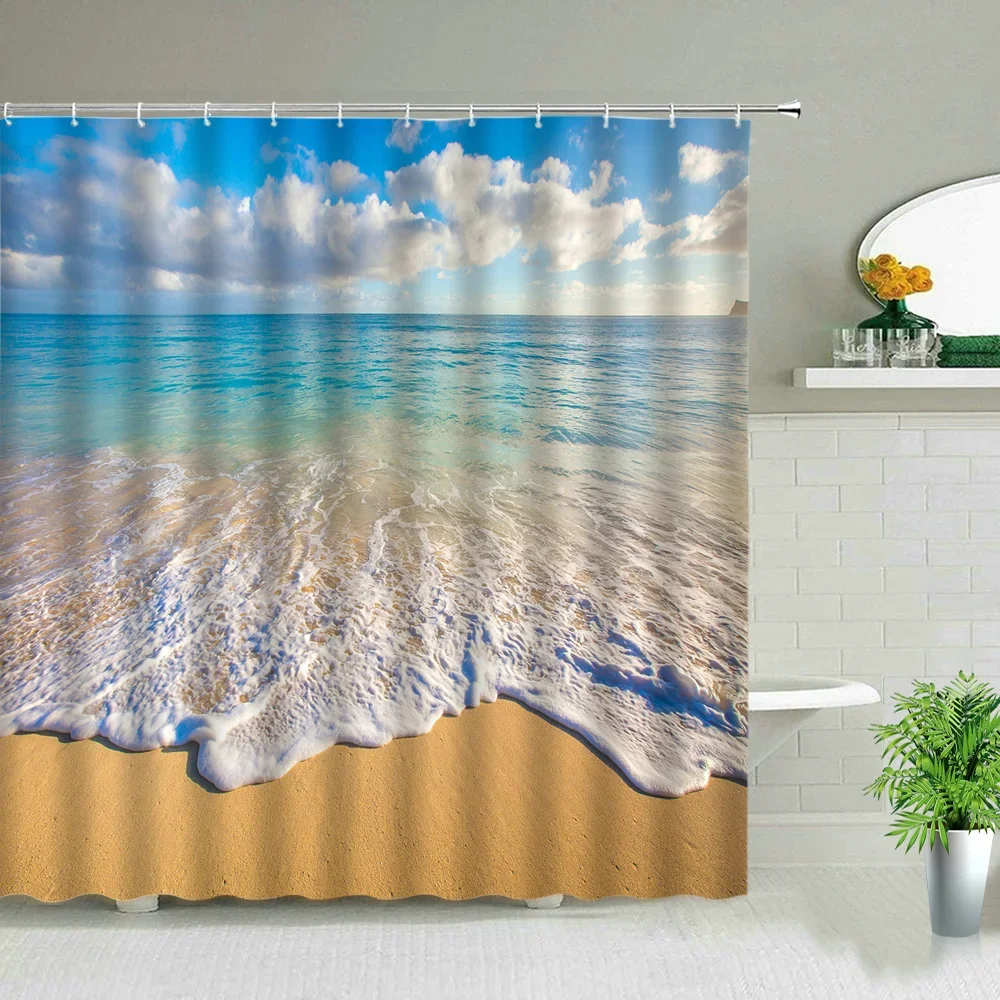 Forest Landscape Shower Curtains With Hooks