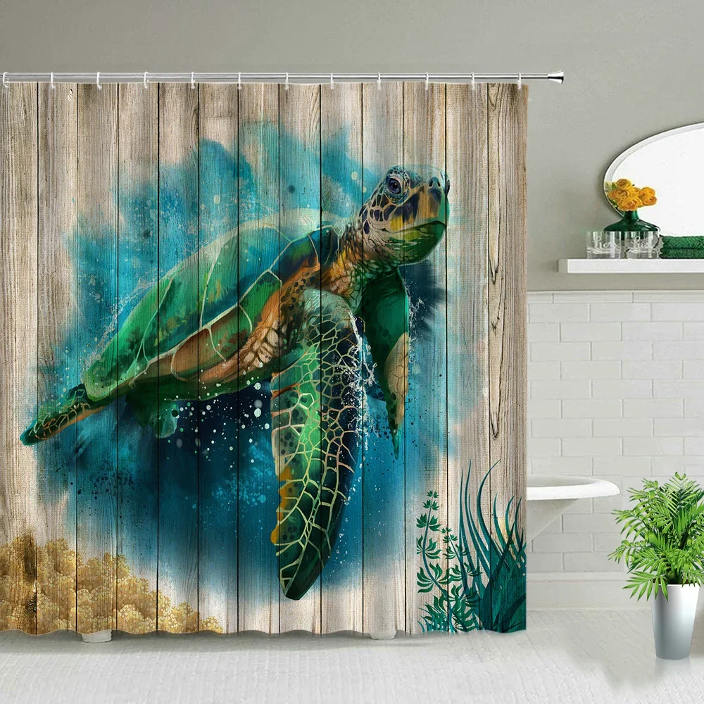 Forest Landscape Shower Curtains With Hooks