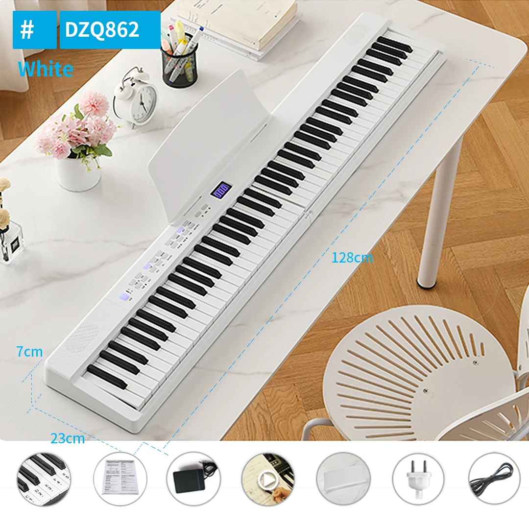 Foldable 88 Key Professional Midi Digital Keyboard