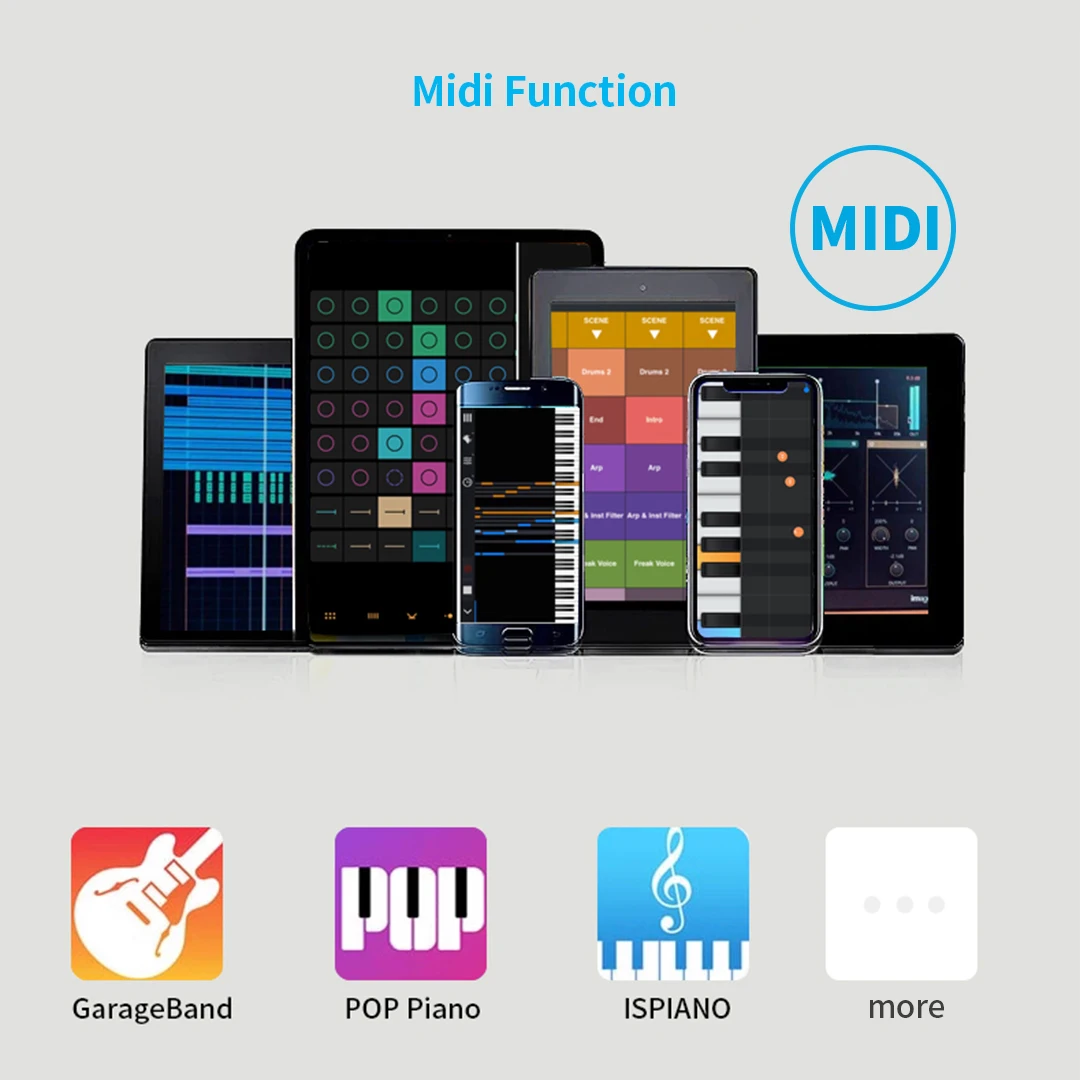Foldable 88 Key Professional Midi Digital Keyboard