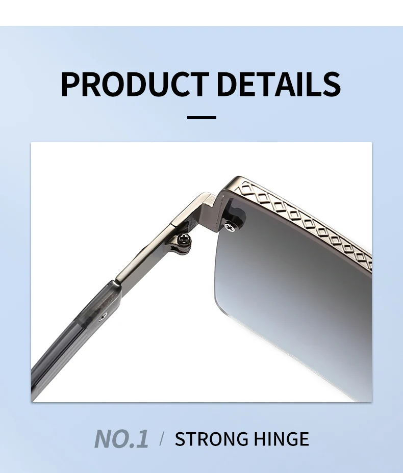 Metal Half Frame Fashion Sunglasses