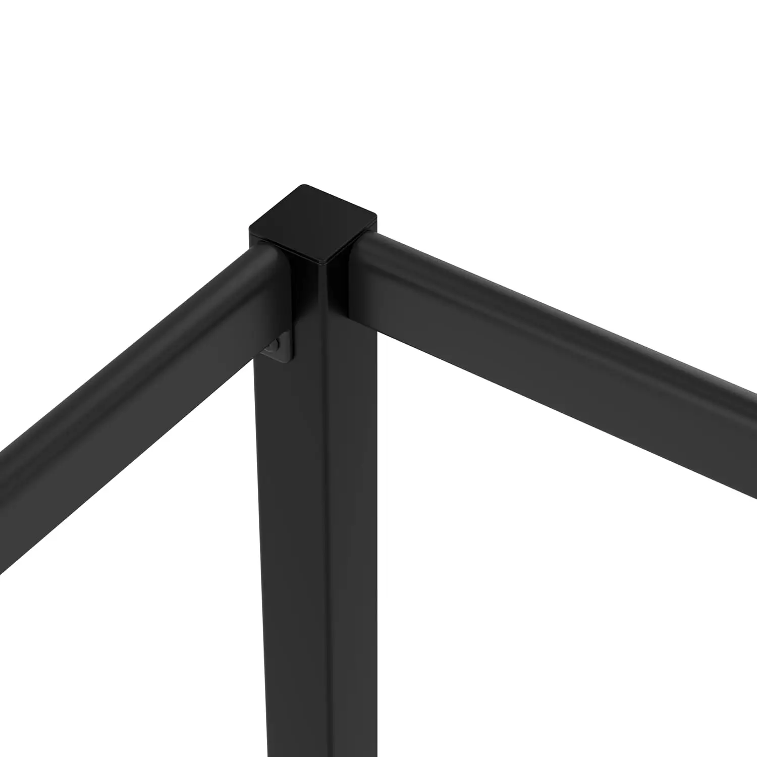 Twin Canopy Bed Frame 4-Poster Guardrails High Fence Anti-Bump Metal Floor Montessori Kids Bedroom Easy Assembly, Customized Twin Canopy Bed Frame 4-Poster Guardrails High Fence Anti-Bump Metal Floor Montessori Kids Bedroom Easy Assembly, Customized