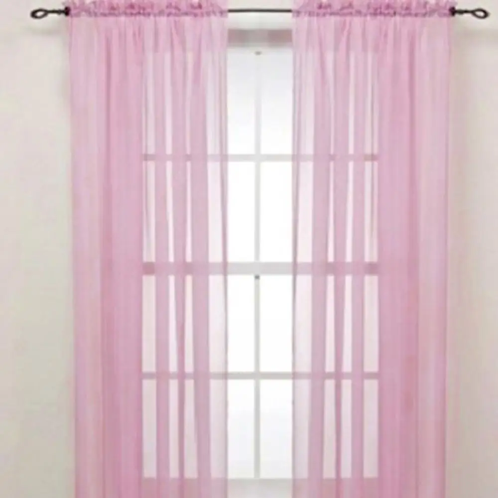 1 Pc Sheer Window Valance Curtains
