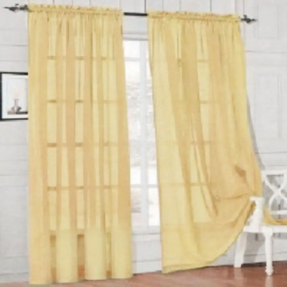 1 Pc Sheer Window Valance Curtains