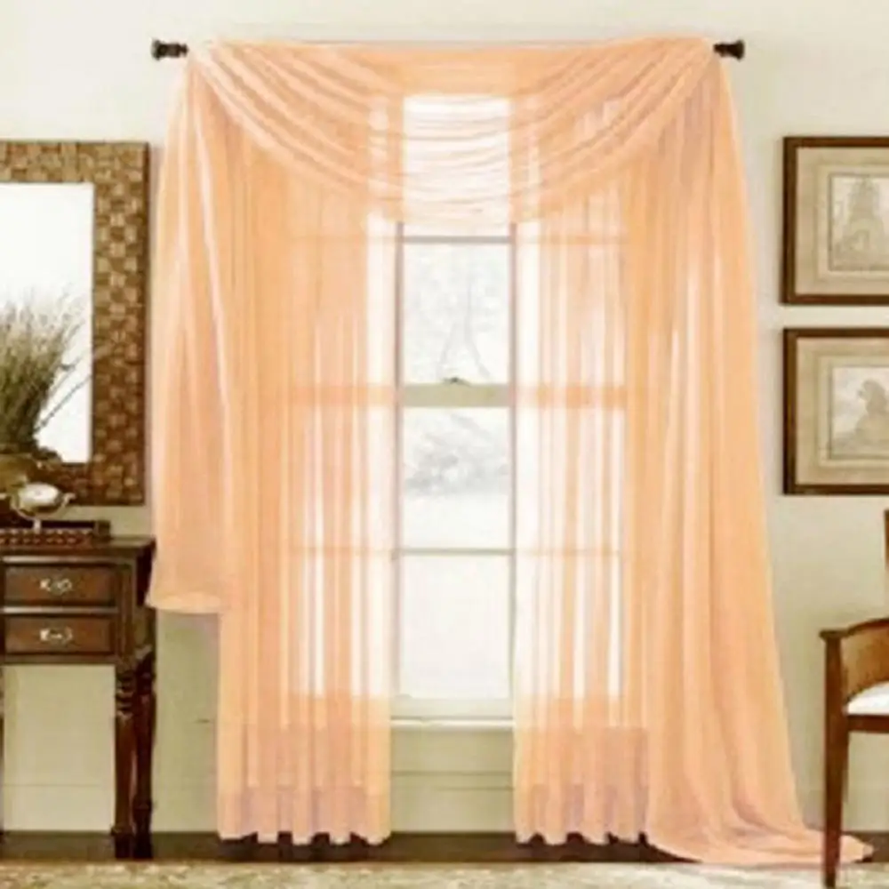 1 Pc Sheer Window Valance Curtains