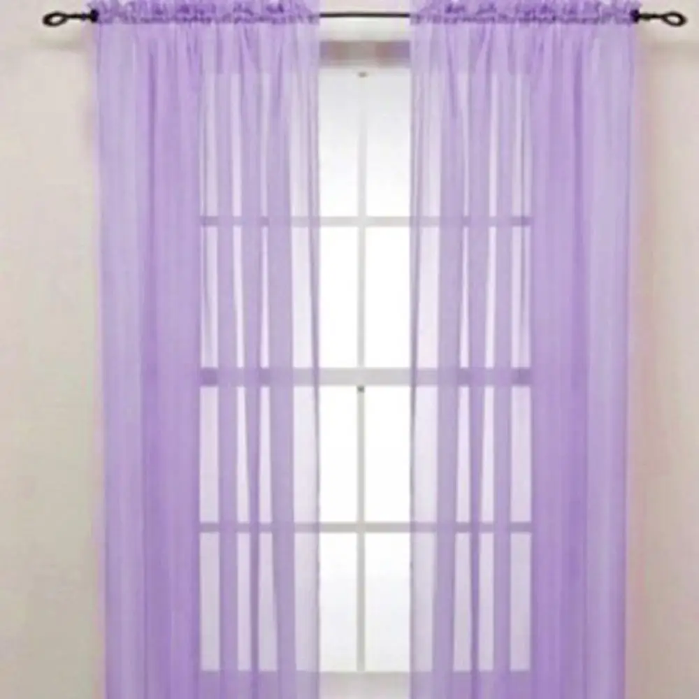 1 Pc Sheer Window Valance Curtains