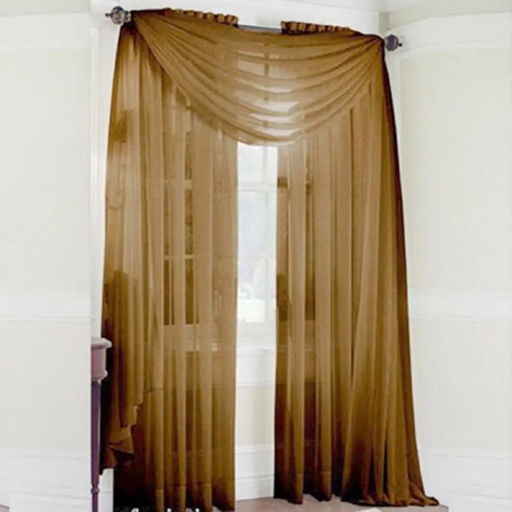 1 Pc Sheer Window Valance Curtains