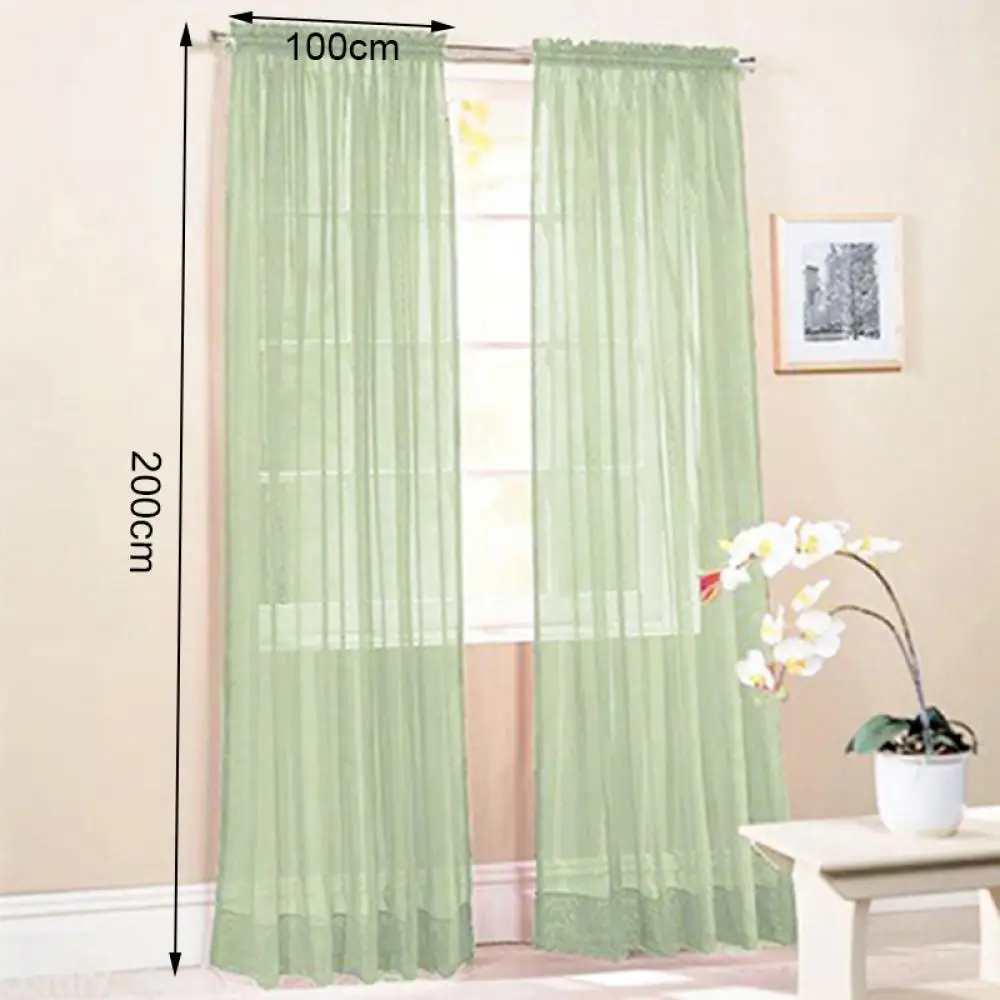 1 Pc Sheer Window Valance Curtains
