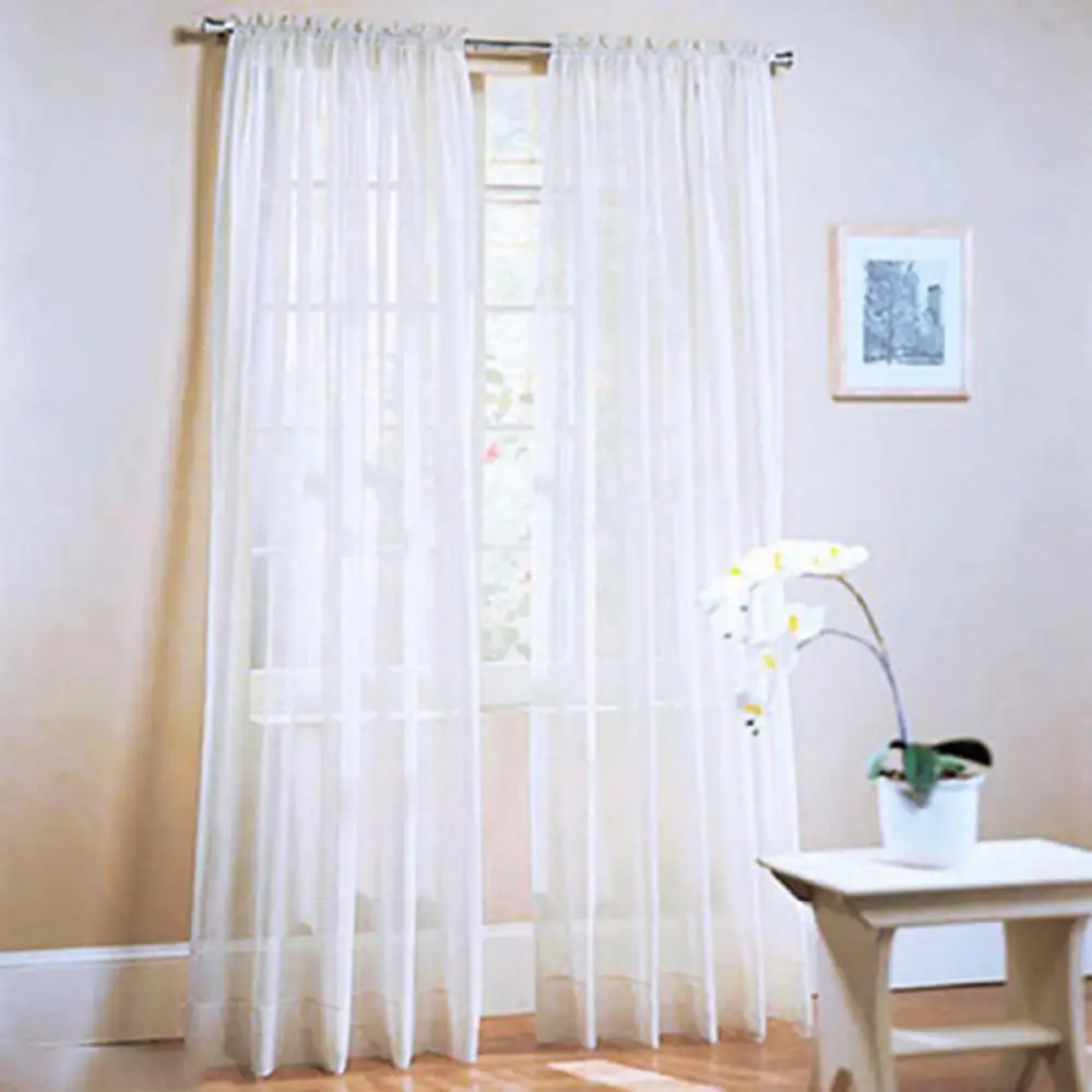1 Pc Sheer Window Valance Curtains
