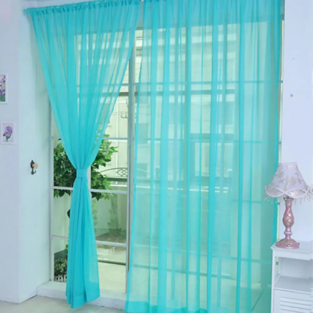 1 Pc Sheer Window Valance Curtains