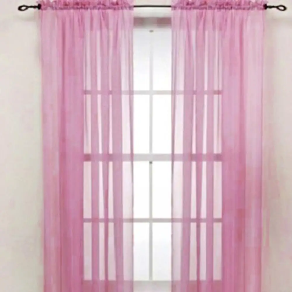 1 Pc Sheer Window Valance Curtains