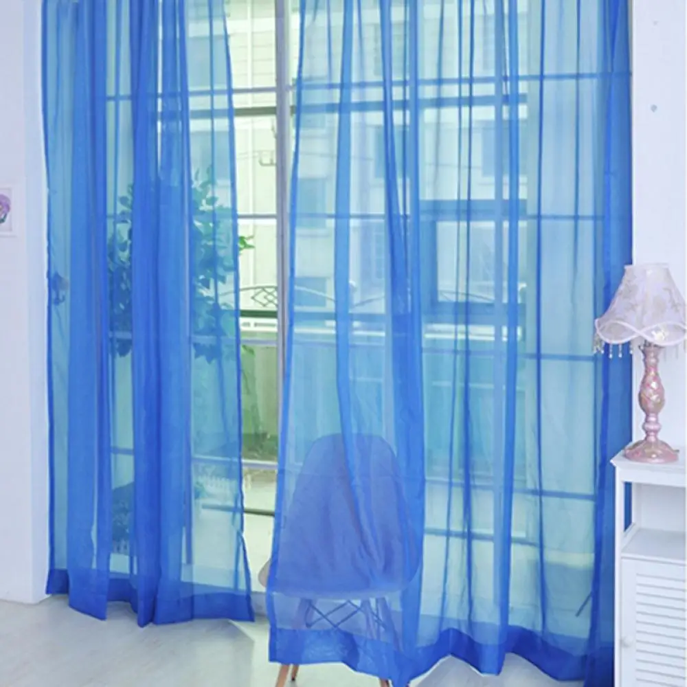 1 Pc Sheer Window Valance Curtains