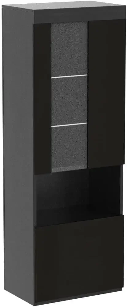 2-Pack 71in Tall Bookcase with Glass Doors, LED Display Cabinet, 5-Tier Storage, Black 2-Pack 71in Tall Bookcase with Glass Doors, LED Display Cabinet, 5-Tier Storage, Black