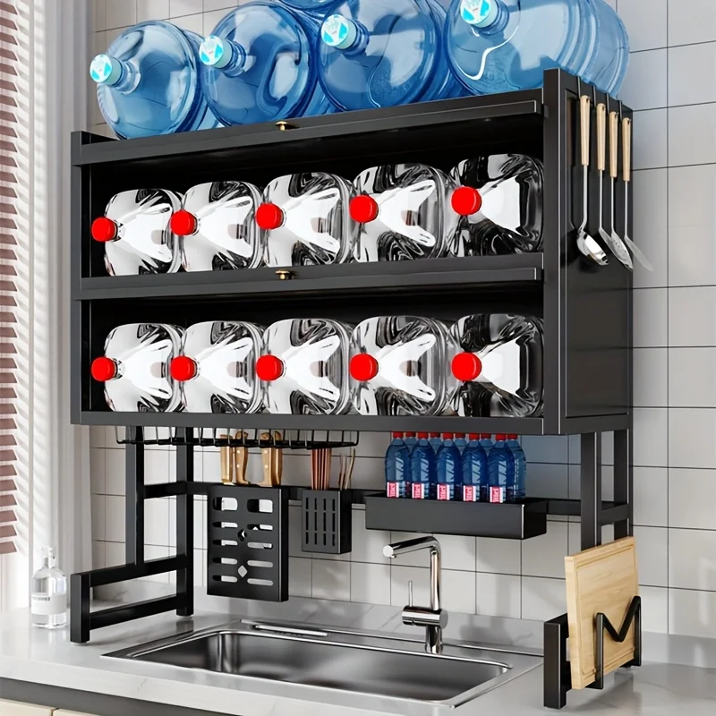 Over-the-Sink Dish Rack with Utensil Holder